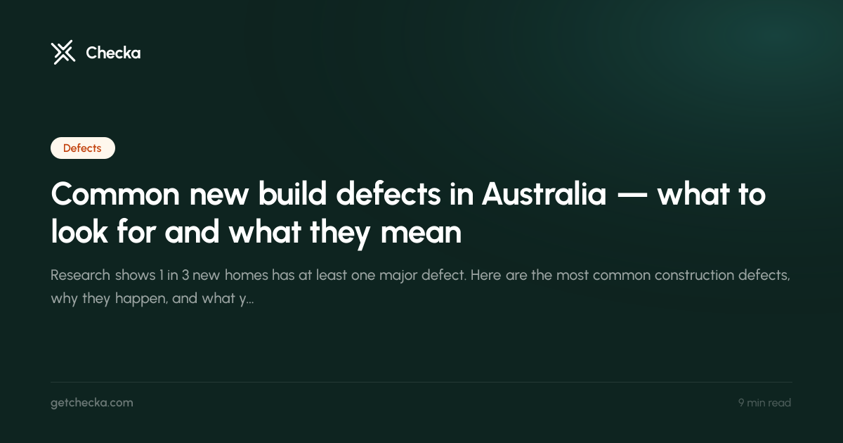 Defects Australia Examples Common new build defects in Australia — what to look for and what they ...